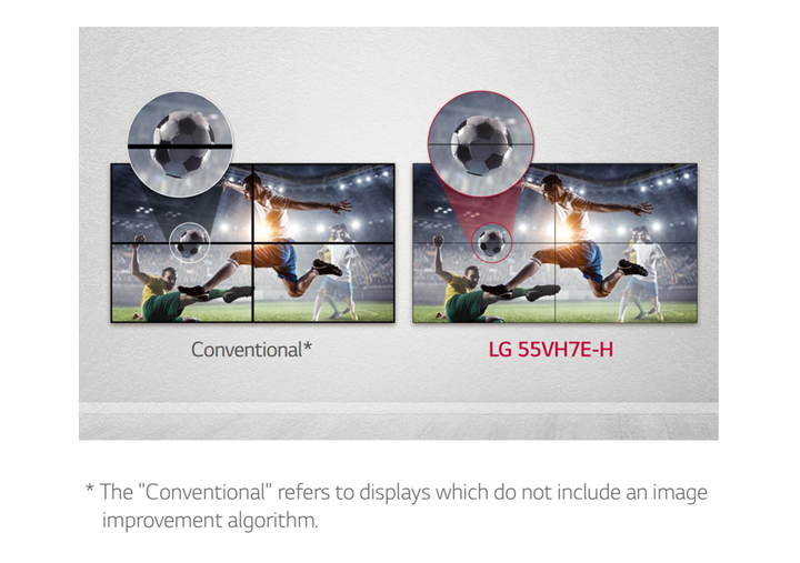 Màn hình ghép LG 55VH7E giúp giảm khoảng cách màn hình