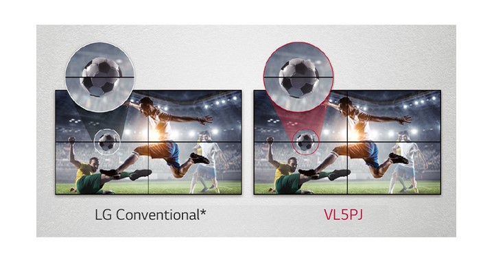 màn hình ghép LG 55VL5PJ có thuật toán giảm khoảng cách hình ảnh